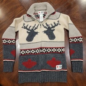 Hudson's Bay Olympic 2010 Team Canada Lambswool, Full Zip Sweater, Women's XS